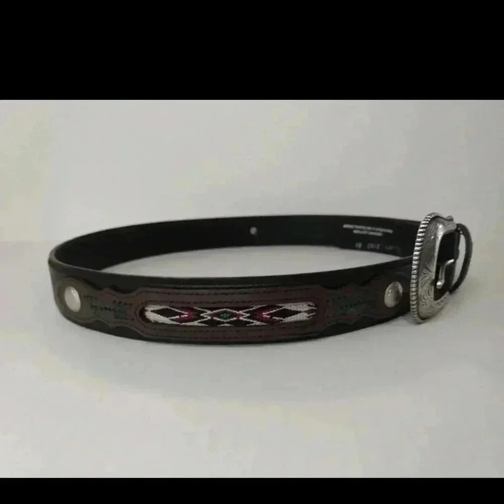 Sahara safari genuine leather mens belt - Picture 2 of 11